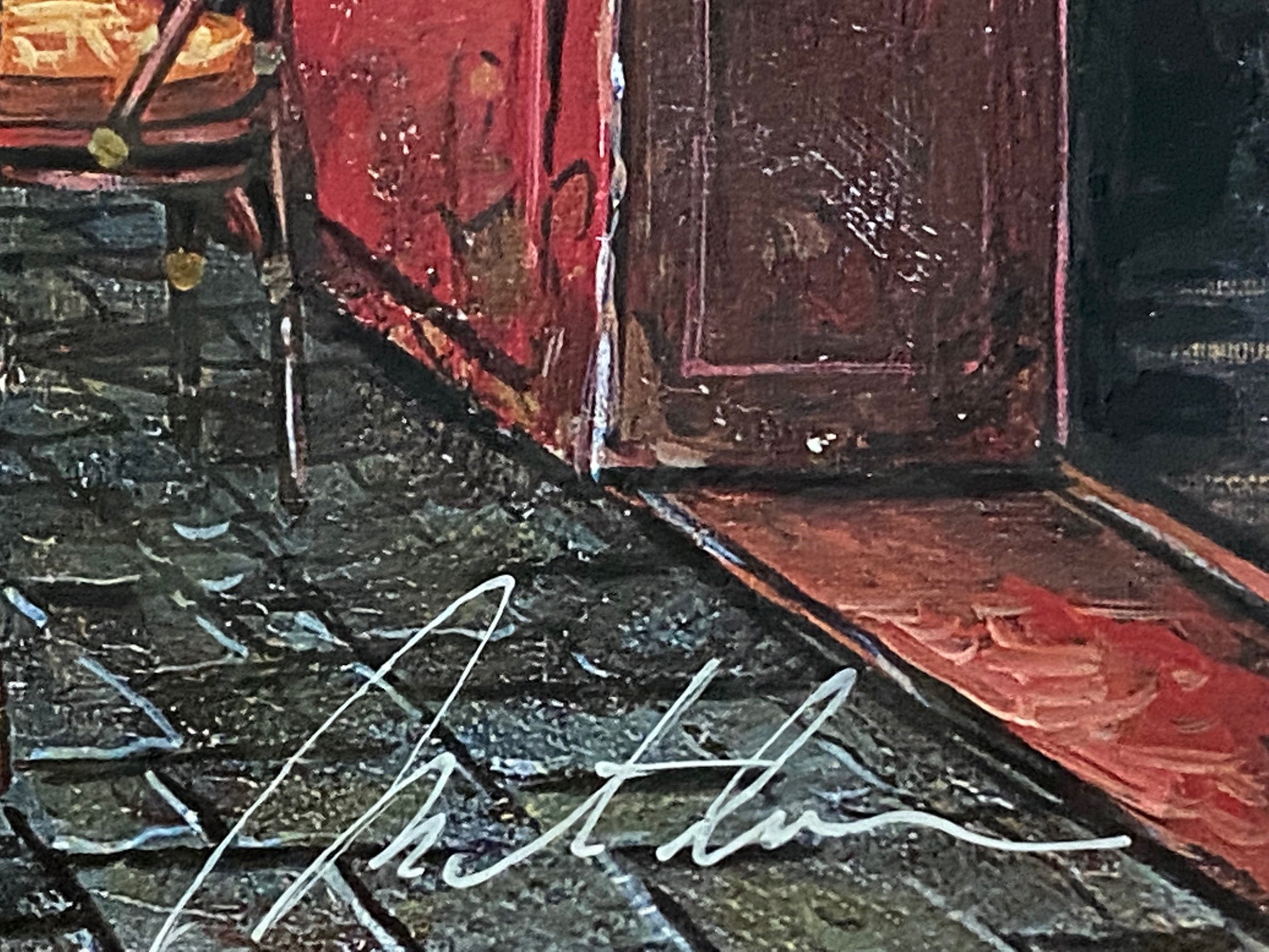 Outdoor Cafe Anatoly Metlan Lithograph Print Artist Signed