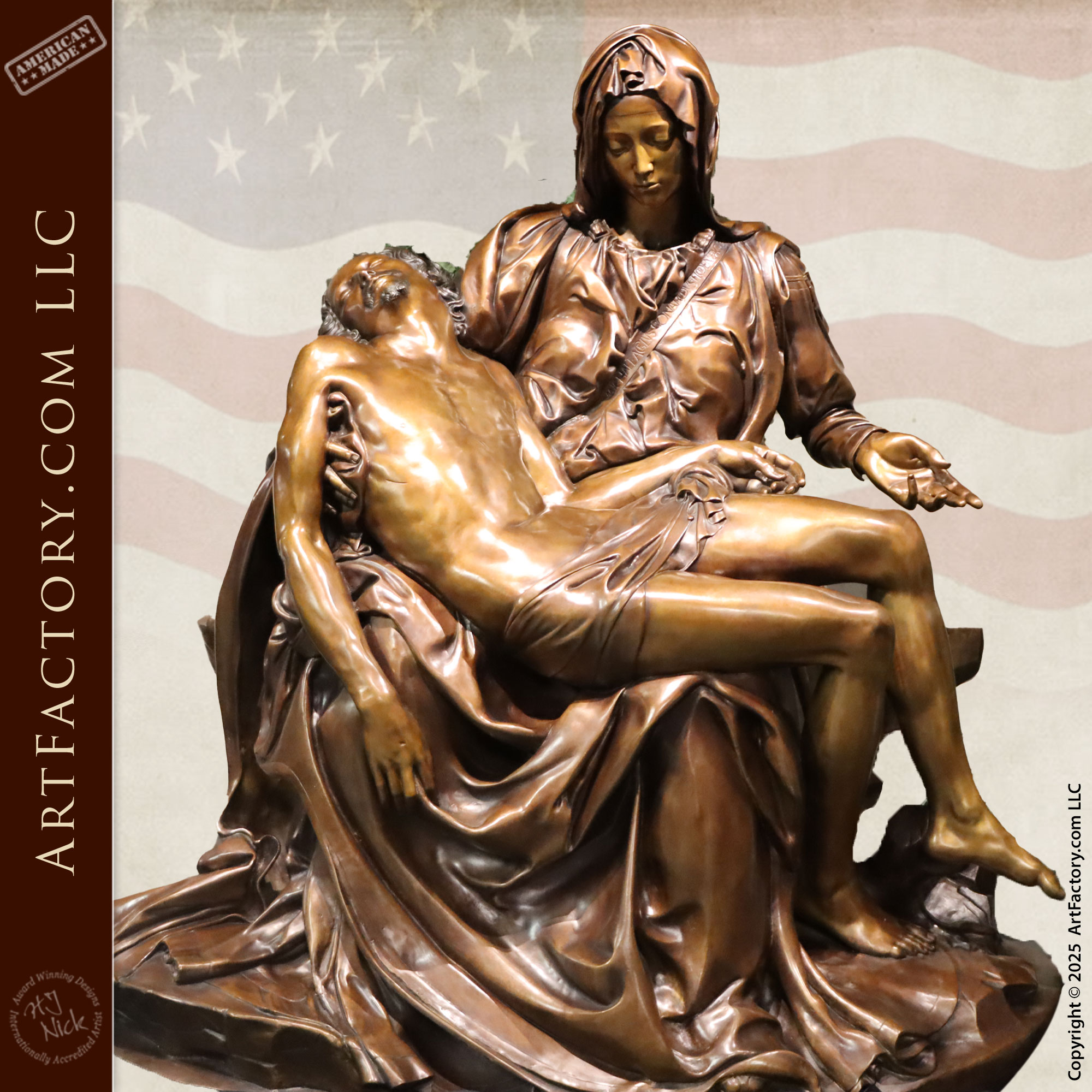 Pietà – Monumental Bronze Masterpiece by Lorenzo Ghiglieri