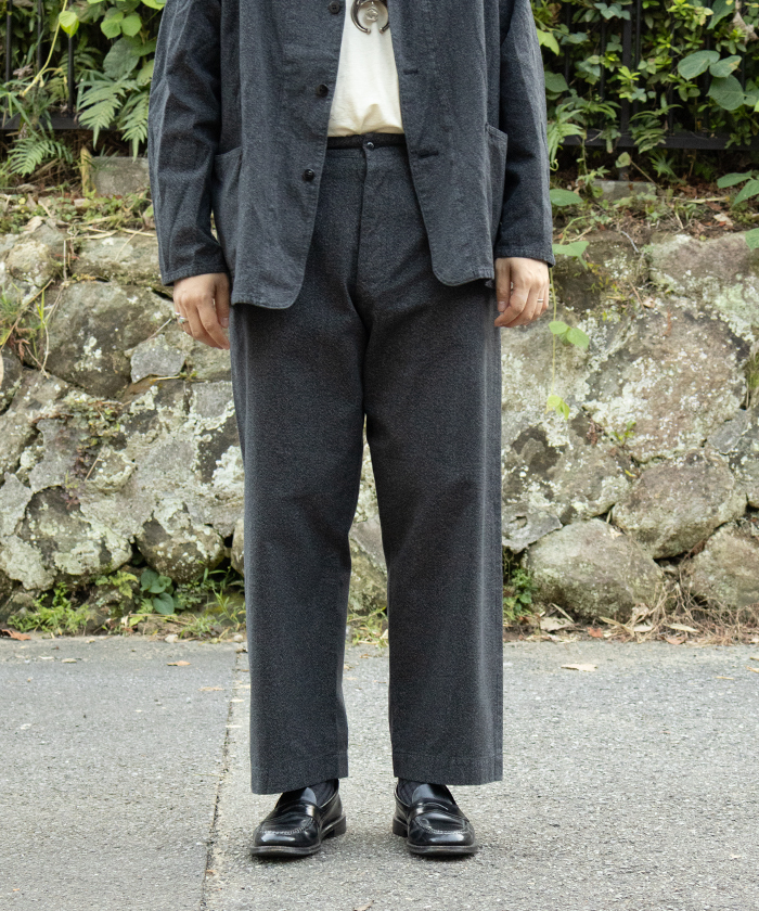 A black chambray work jacket and pants for adults from HERILL