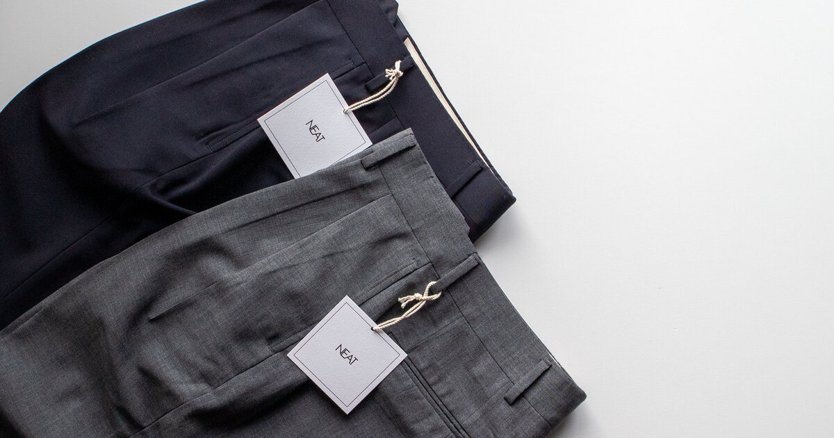 ニートのウォッシャブルウールスラックス。 | オーベルジュ、ウティ