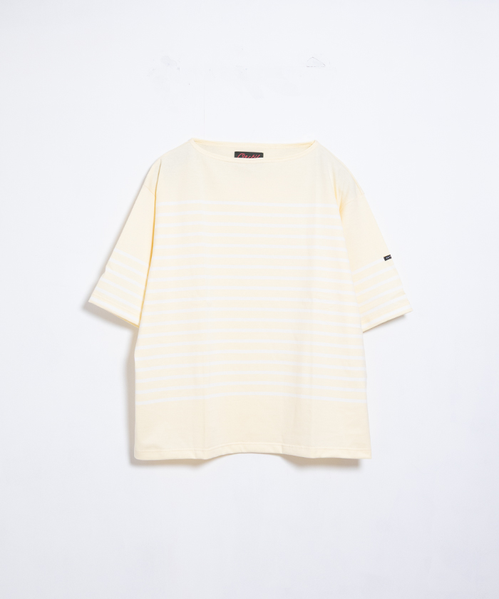 OUTILの定番ボーダーバスクシャツの春夏限定仕様、TRICOT AAST SHORT