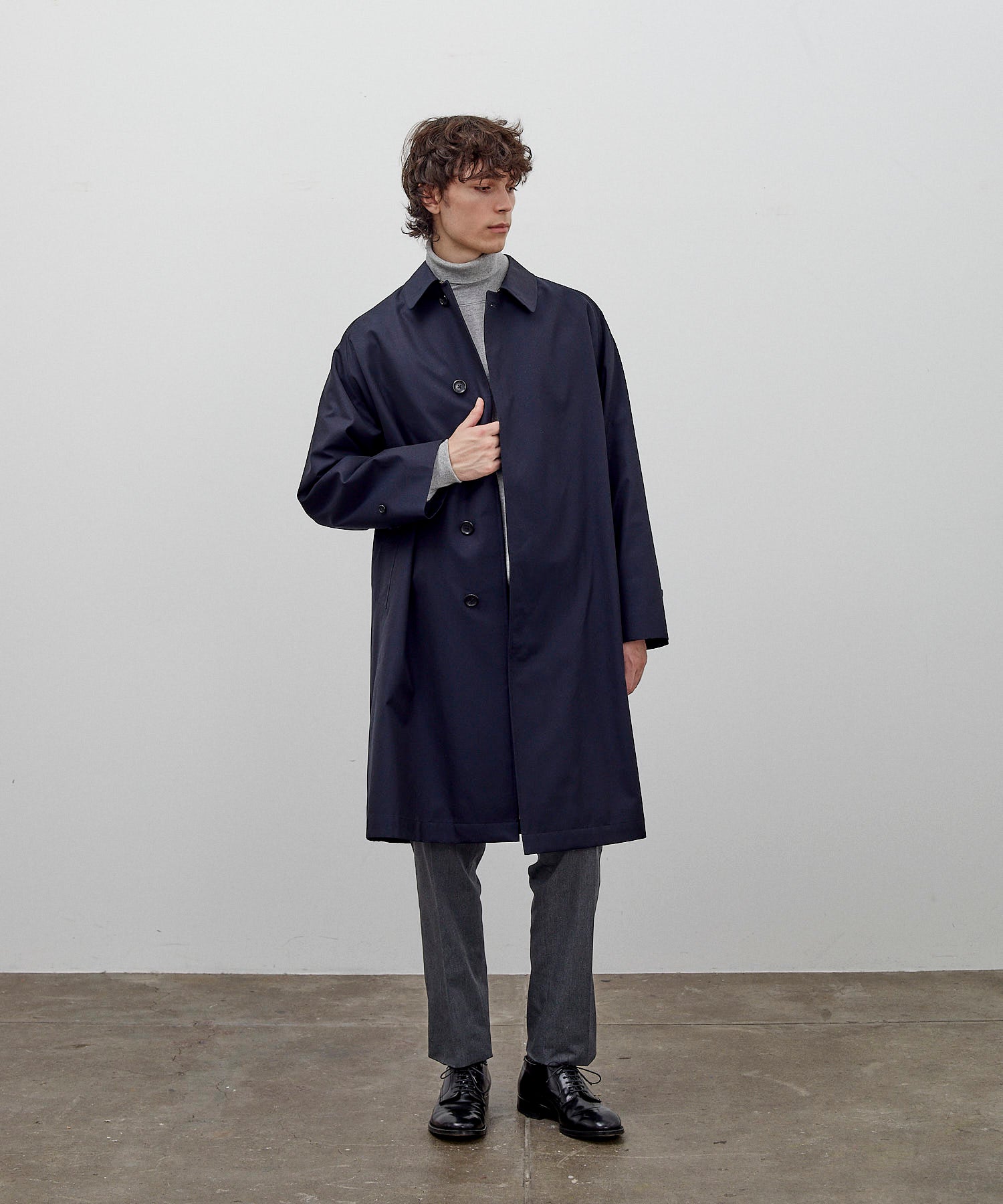 26SS 】ANATOMICA SINGLE RAGLAN COAT Ⅰ / NAVY – A'r11551 FUKUOKA
