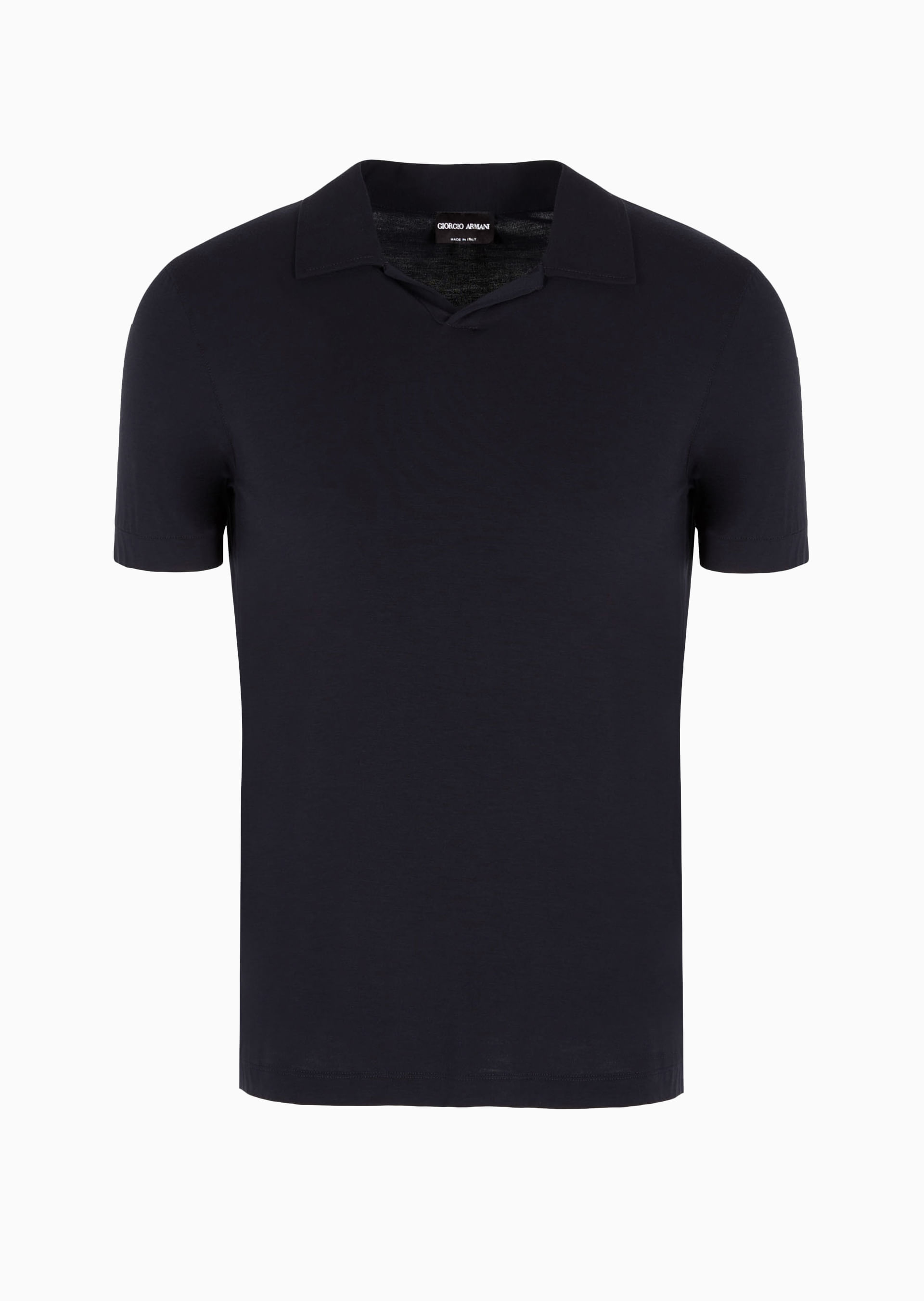 Camiseta em Viscose Stretch Azul Marinho | Giorgio Armani
