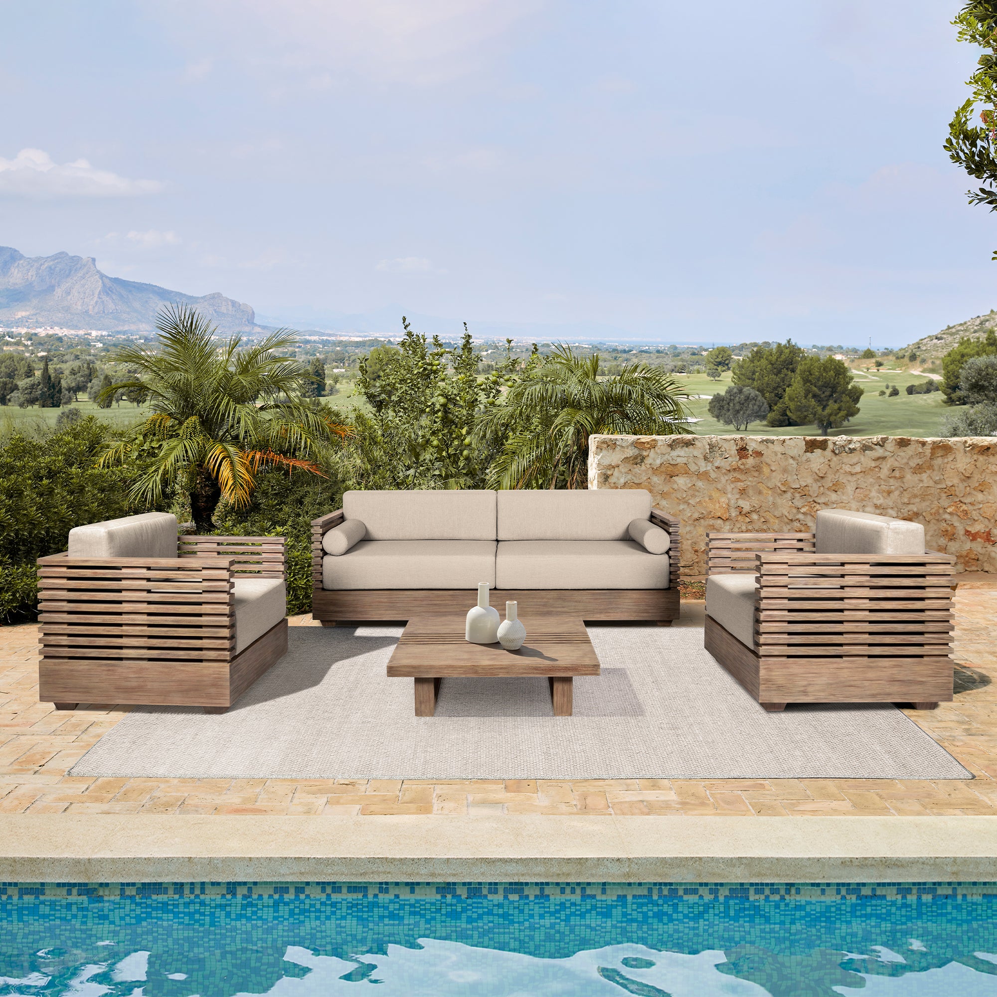 Vivid Outdoor Conversation Set – Armen Living