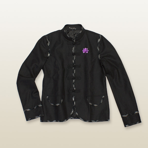 シンプル蓮チェックジャケット 女性用 レディース チャイナ服 チャイナ