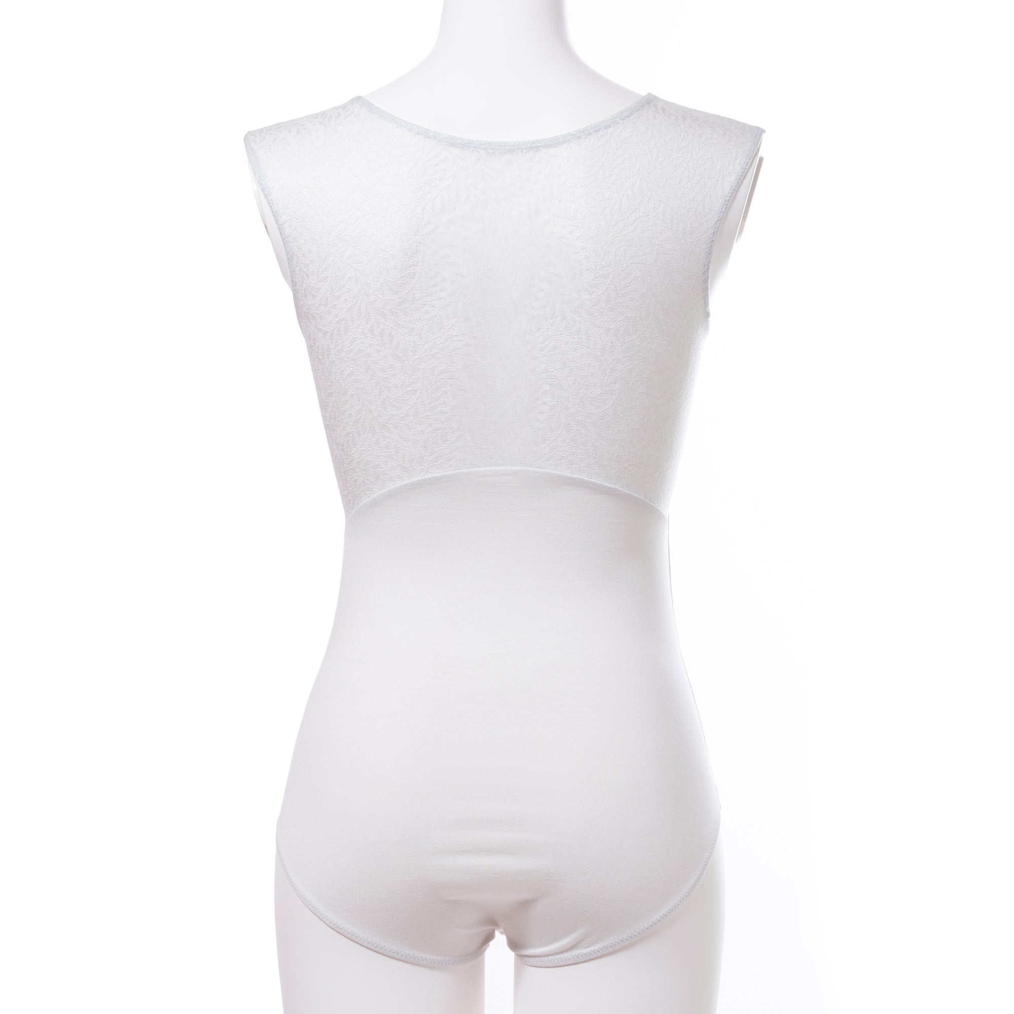 コットンストレッチ フロントクロスレースボディスーツ