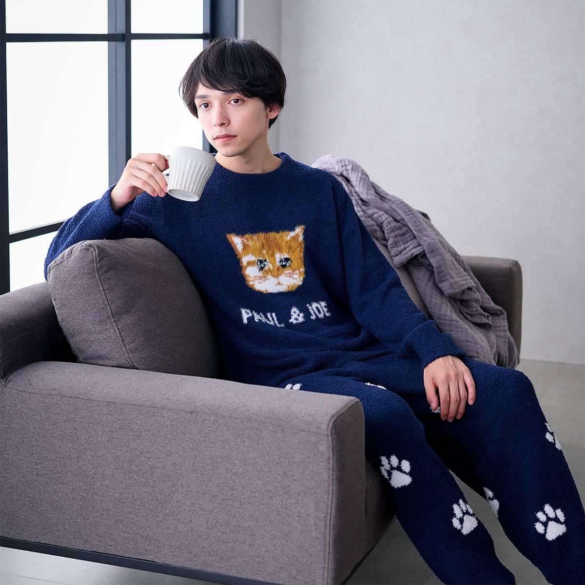 メンズ】モールヤーン シルエット猫 プルオーバー | 【公式】ポール