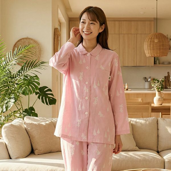 MOOMIN ムーミン】×【Amour アムール】日本製 二重ガーゼ ジャカード