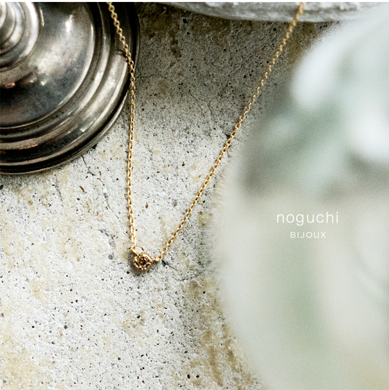noguchi BIJOUX ノグチK14YGブラウンダイヤネックレス nn403 | iroma