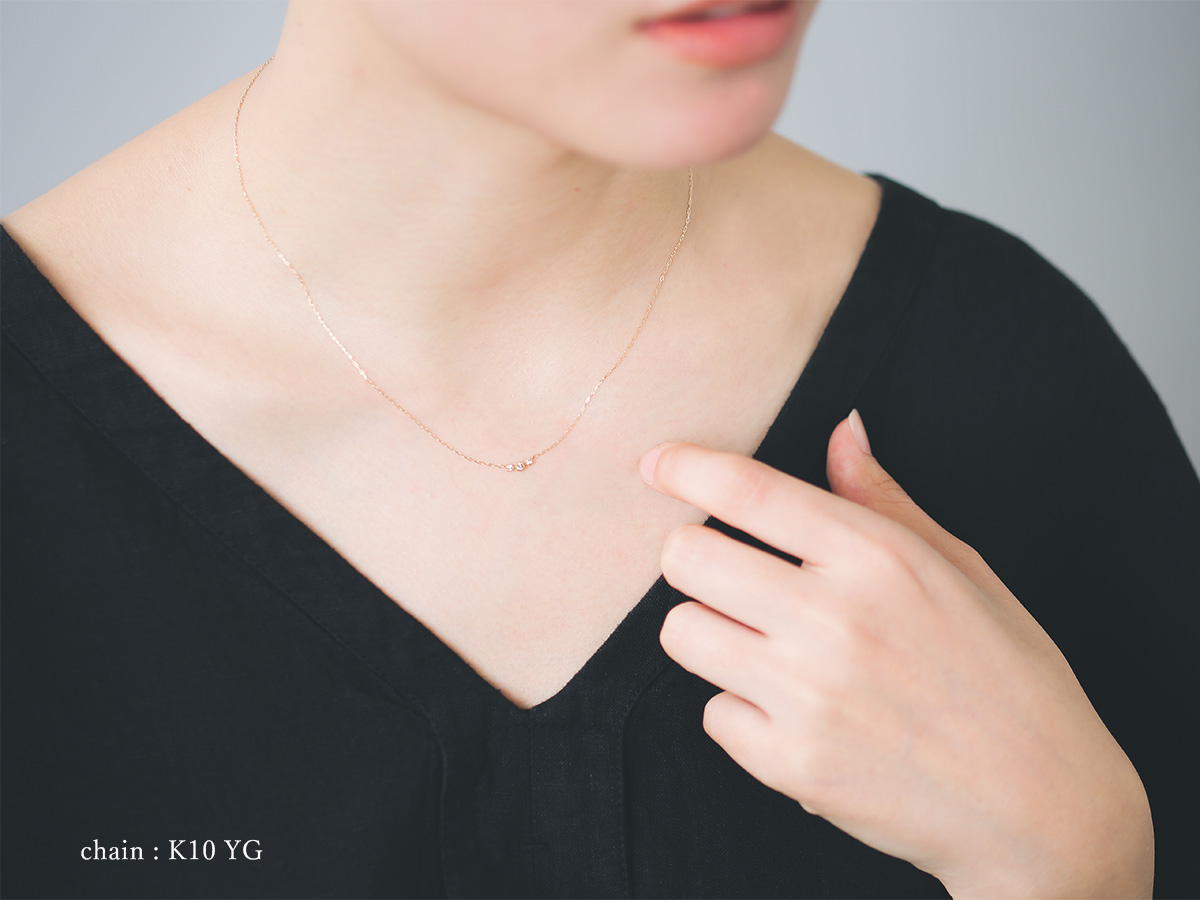 noguchi BIJOUX ノグチブラウンダイヤK14YGネックレス nn477□ | iroma