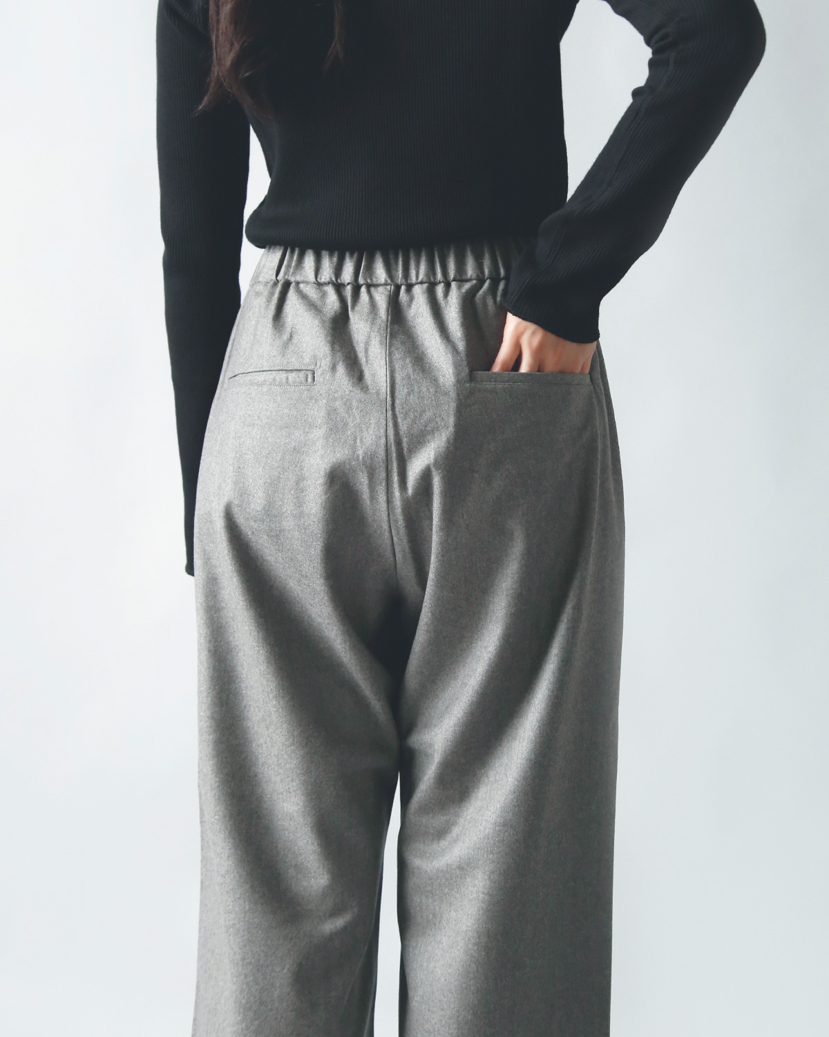 TOUJOURS スーパー120s ウーステッド ウール フランネル クロス