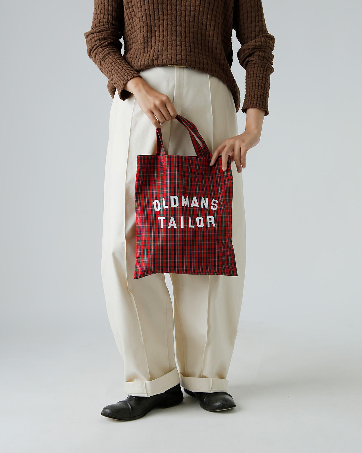 R & D.M.Co- オールドマンズテーラー コットン チェック ロゴプリント