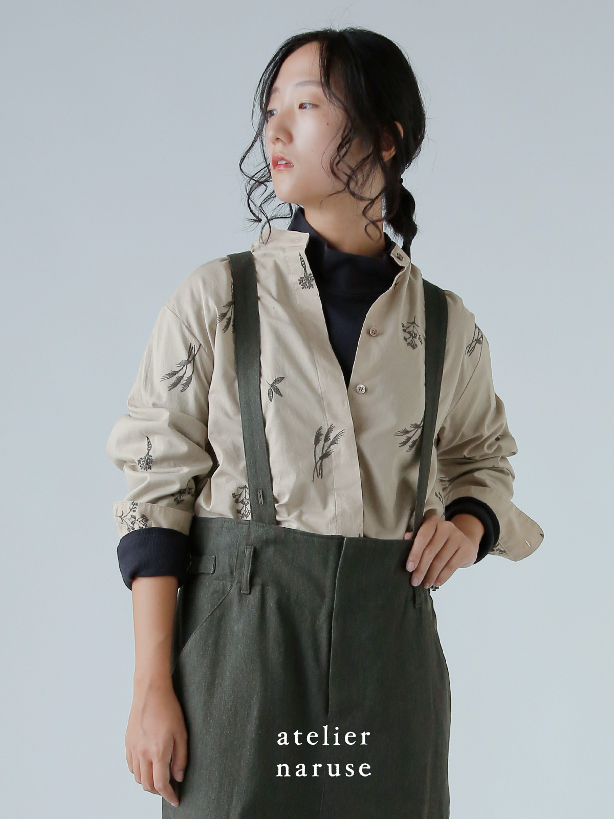 atelier naruse アトリエナルセ コットン 裾絞り ブラウス “winter