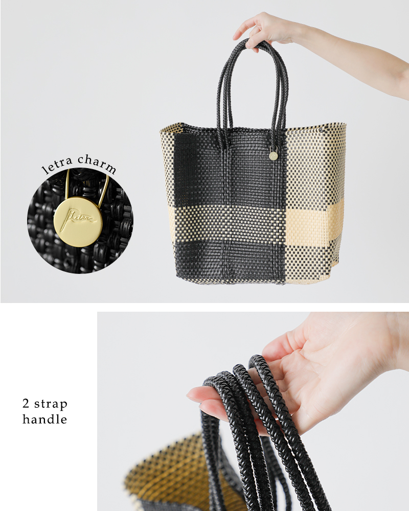 Letra レトラ メルカドバッグ ロングハンドル Mサイズ “CROSS LINE