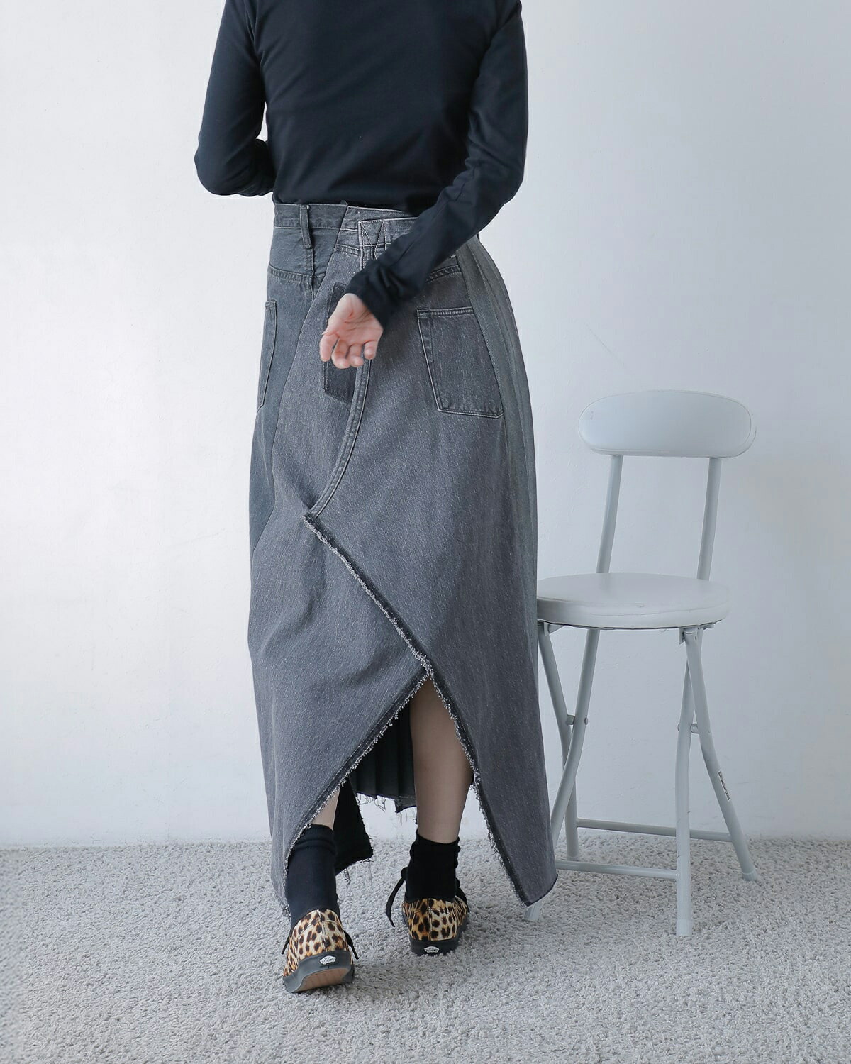 KURO クロ リメイク デニム プリーツ スカート “REMAKE DENIM MARK VI