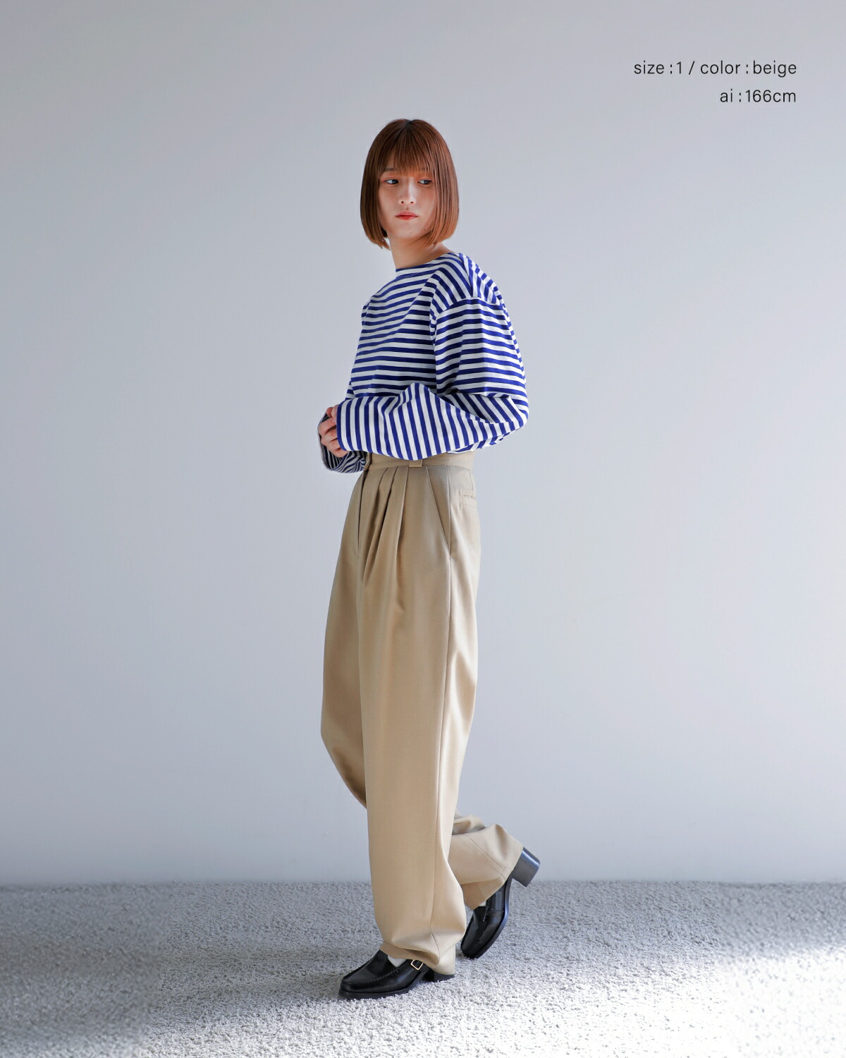 60%OFF】CLANE クラネ ワイド ベルト タック パンツ 17110-7202-kk