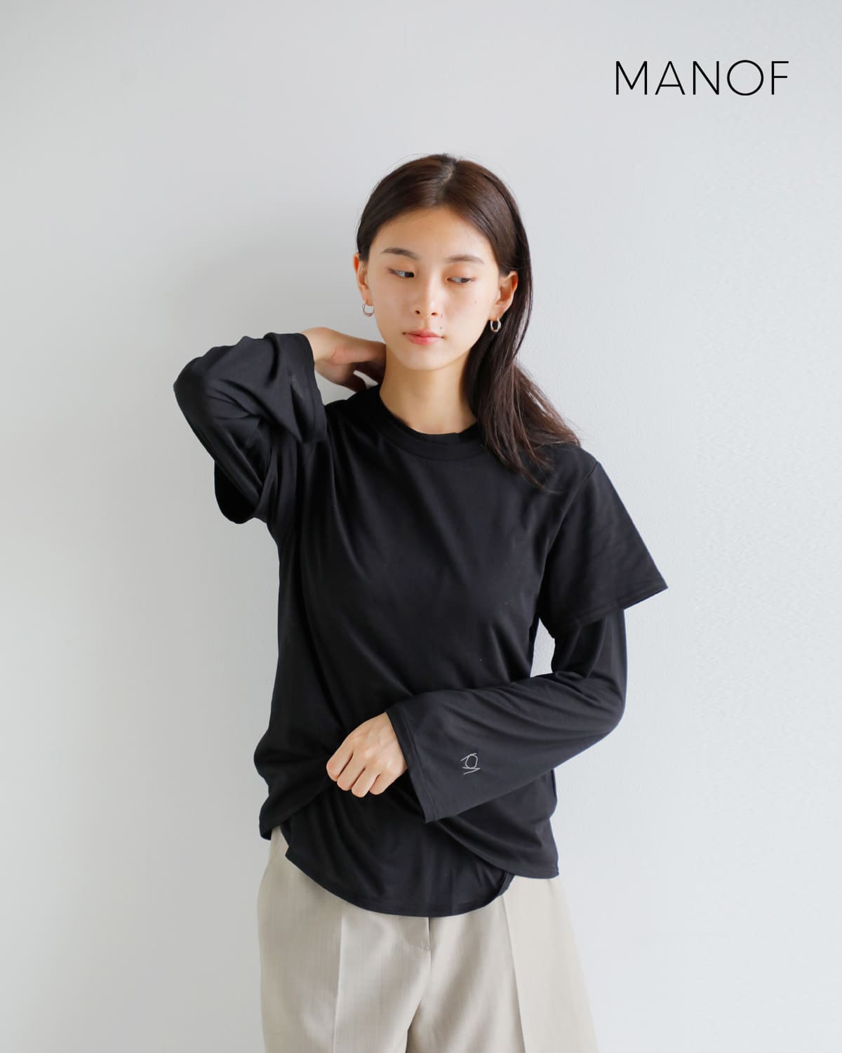 MANOF マノフ 2タイプ ロゴ パック Tシャツ 89105-1062-ms レディース