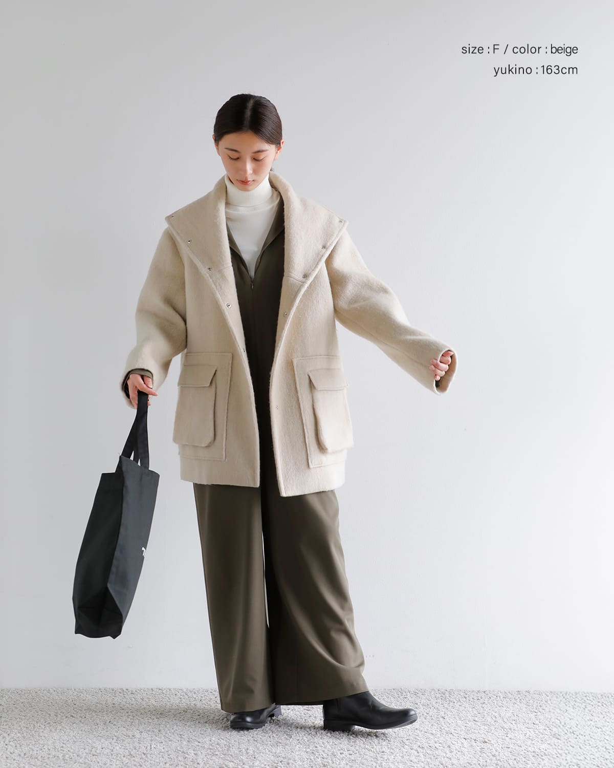 40%OFF】Hella ヘラ ウール混 シャギー コート “WOOL SHAGGY COAT