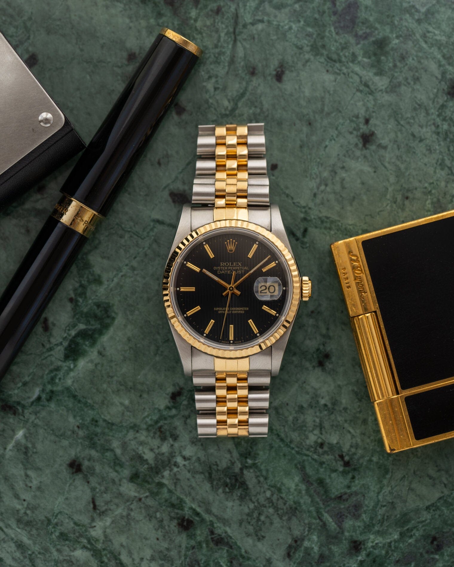 ロレックス デイトジャスト 16233 ブラックタペストリーダイアル 1989