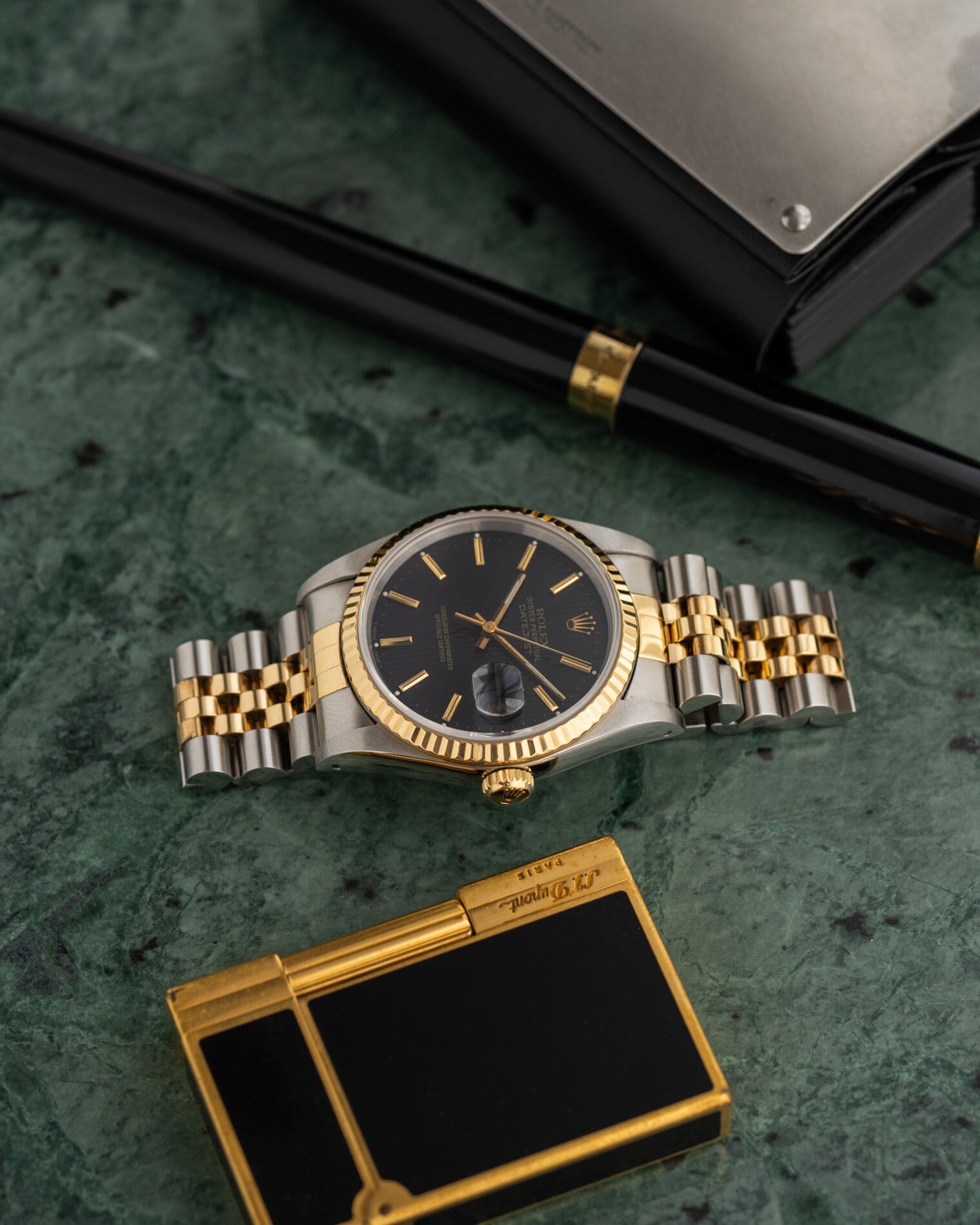 ロレックス デイトジャスト 16233 ブラックタペストリーダイアル 1989