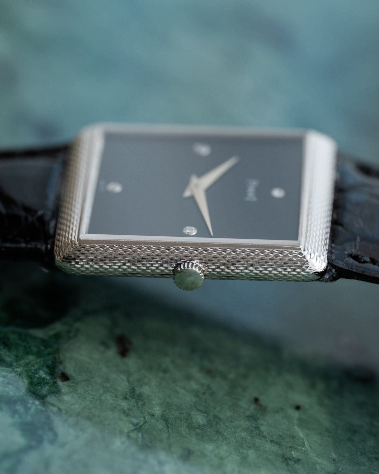 Piaget レクタングル 9152 WG オニキスダイアル 4Pダイヤモンド 手巻き