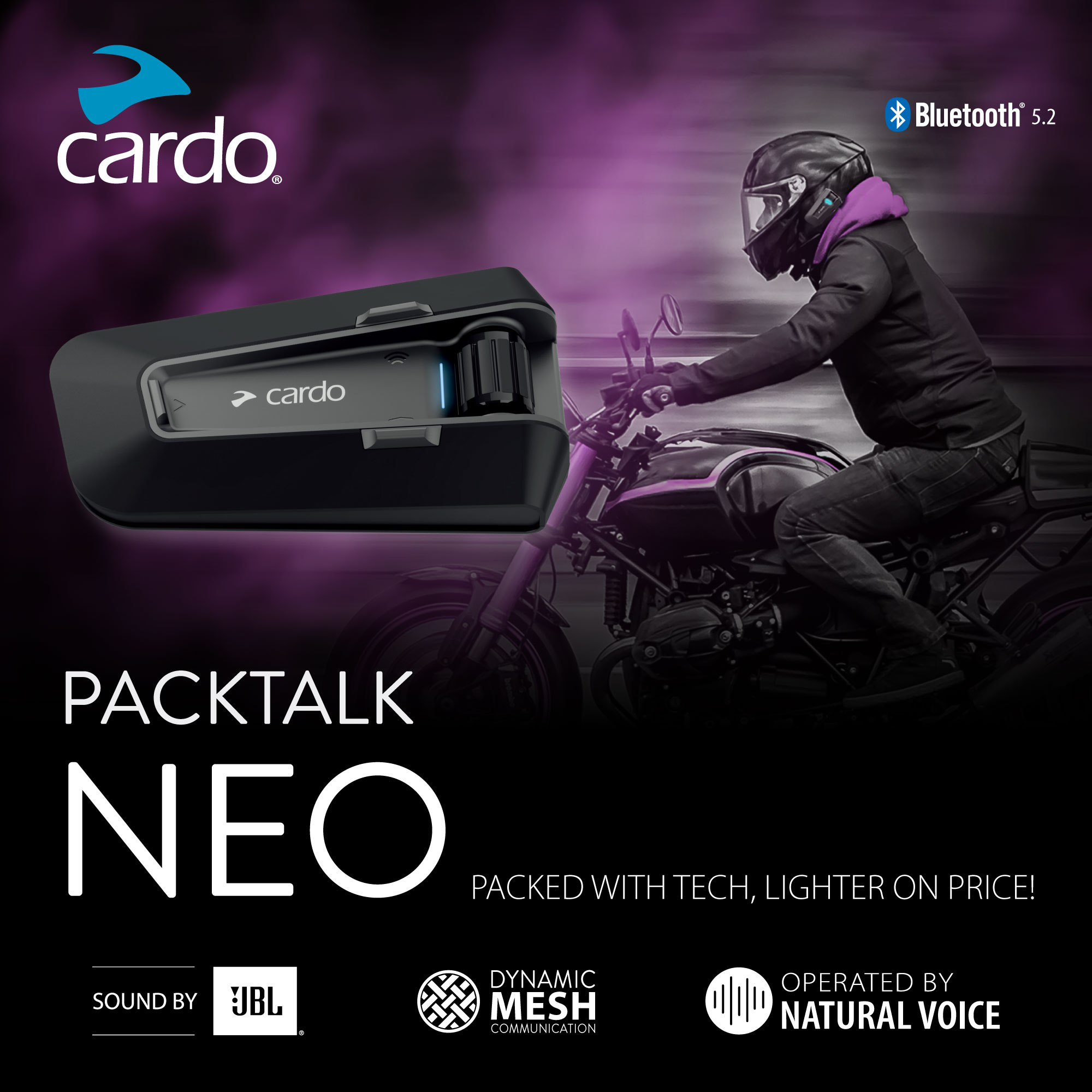 PACKTALK NEO - Cardo - バイク用インカム - 株式会社アーキサイト