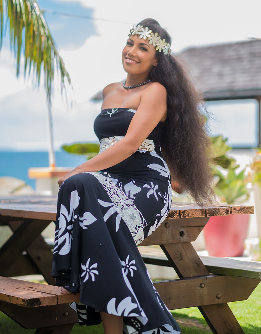 バイカラーマーメイドベアドレス（ガーデン）ブラック – 【公式