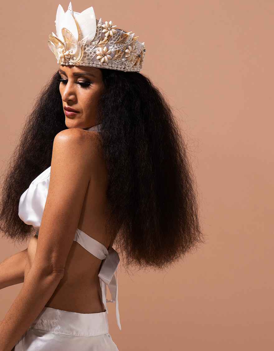 マイミティヘッドドレス（ホワイト） – 【公式】フラダンス衣装