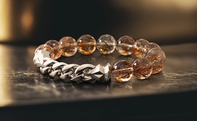 AWNL】メンズ ピクチャージャスパーマグネットクラスプ ブレスレット