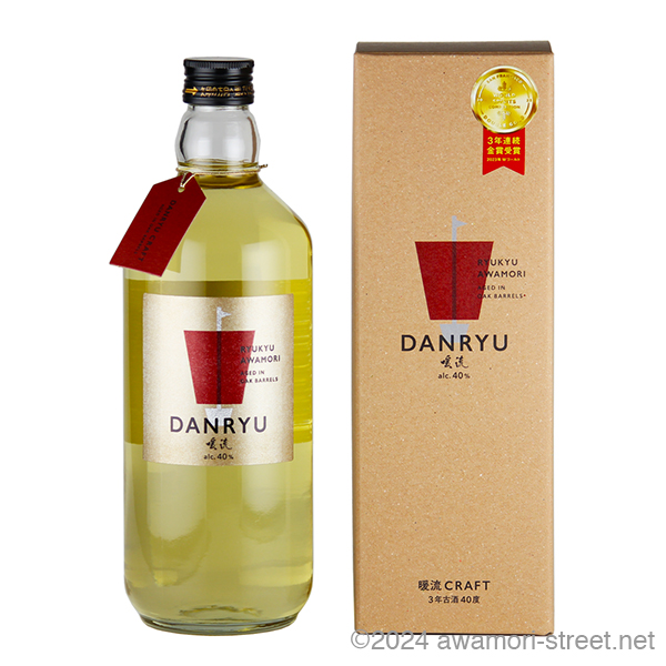 暖流 CRAFT 3年古酒 40度,720ml ウイスキー樽熟成の琥珀色泡盛 / 神村