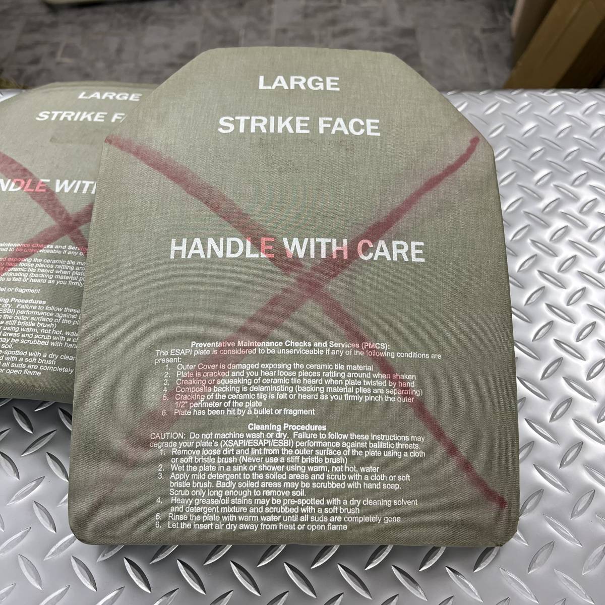 米軍実物 Ceradyne ESAPI/STRIKE FACE インサートプレート LARGE 米軍