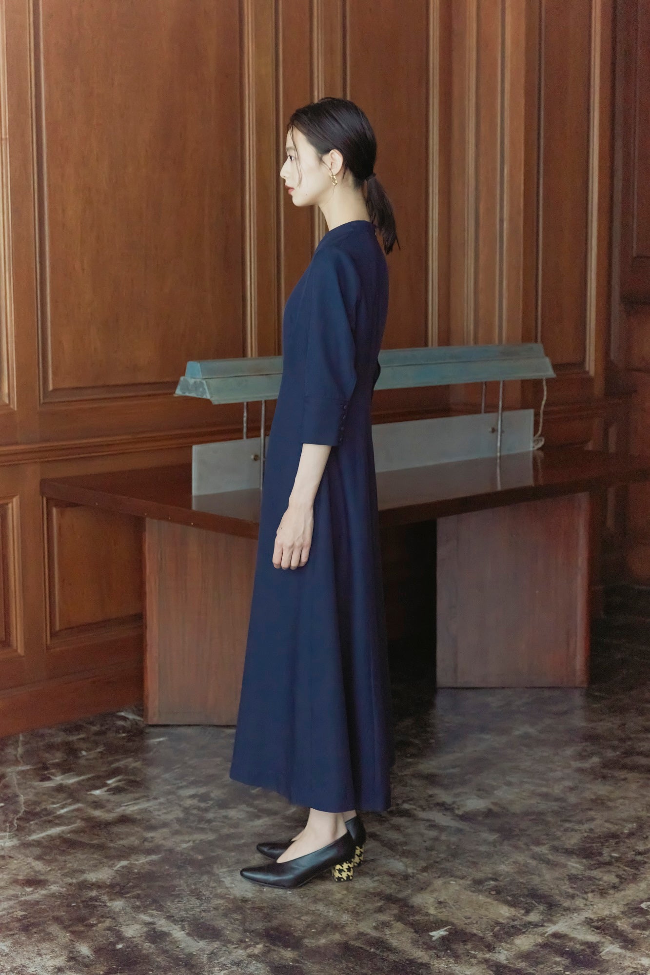 Catherine flare dress (Navy) – Audire