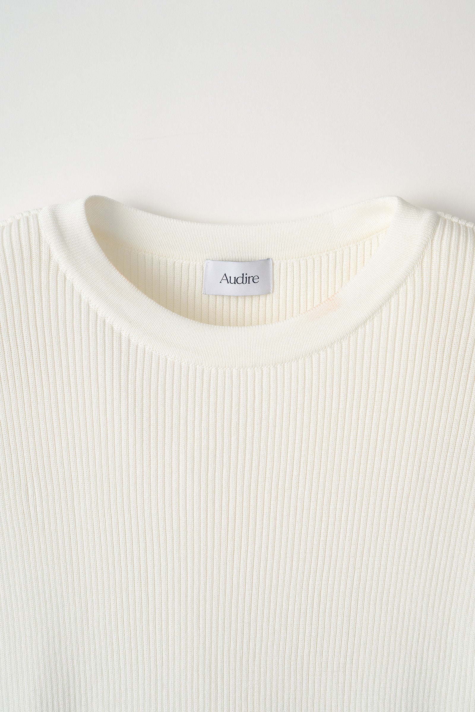 Fringe rib knit tops(White) – Audire