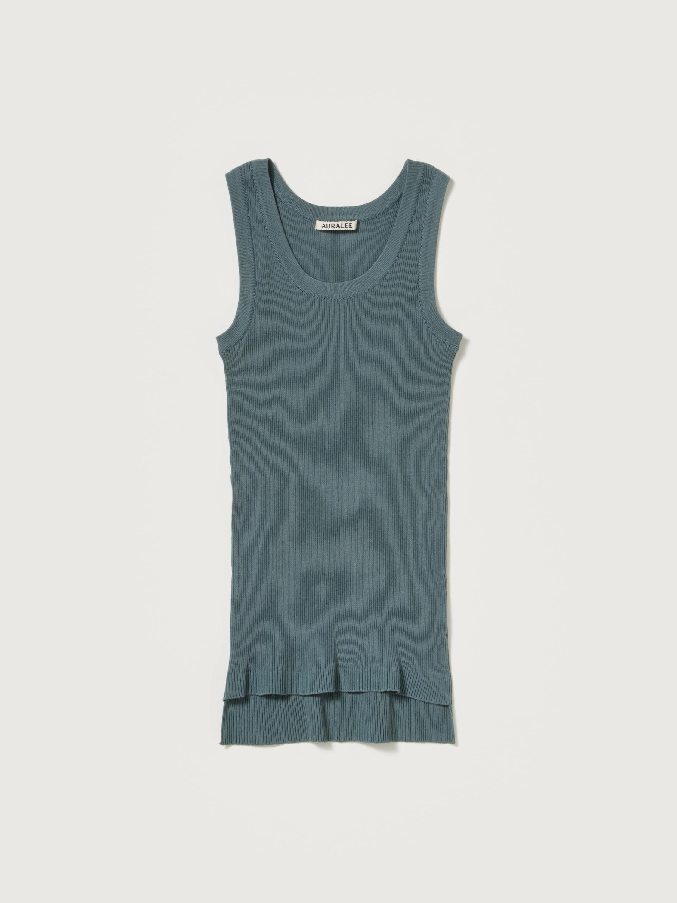 COTTON HIGH GAUGE RIB KNIT TANK - AURALEE Official Website