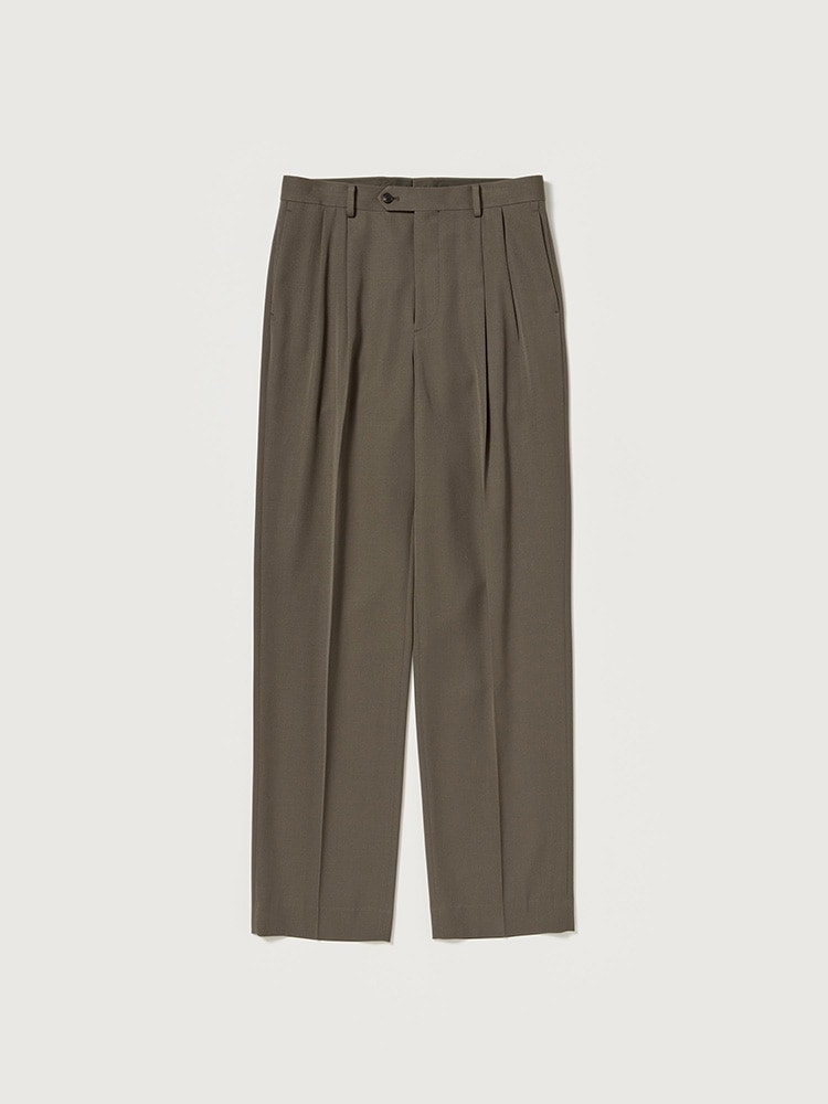 LIGHT WOOL MAX GABARDINE TWO-TUCK SLACKS - AURALEE Official Website