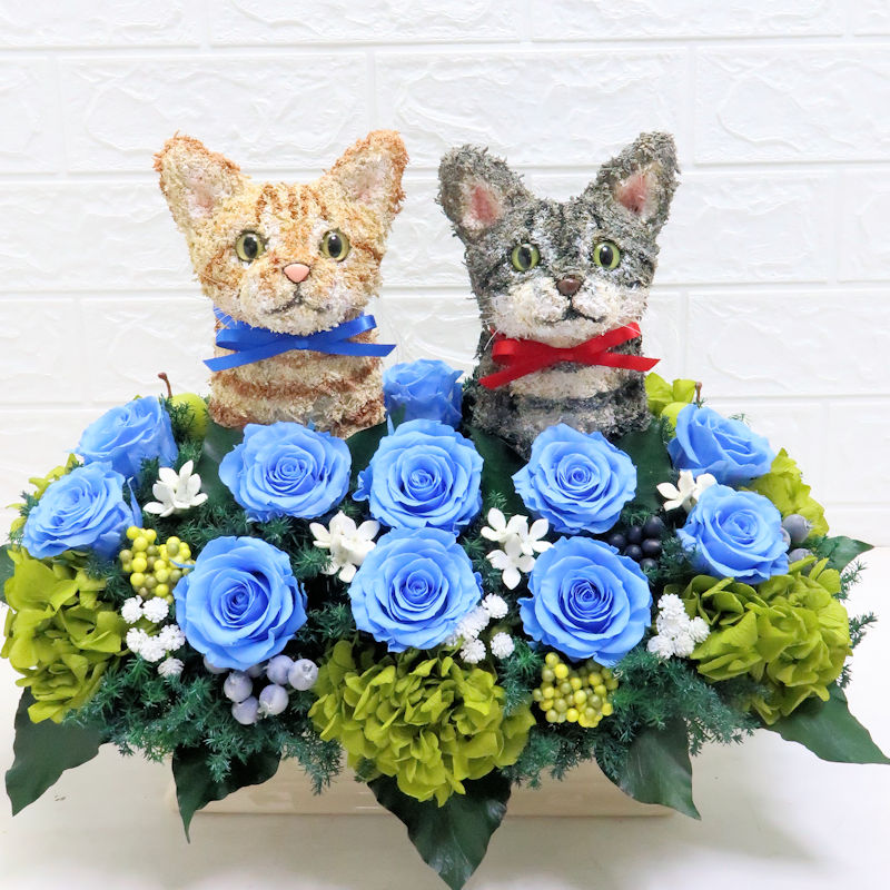 R ペットオーダーメイド 花畑アレンジ A4＋青猫A32枚 R様専用 ペット