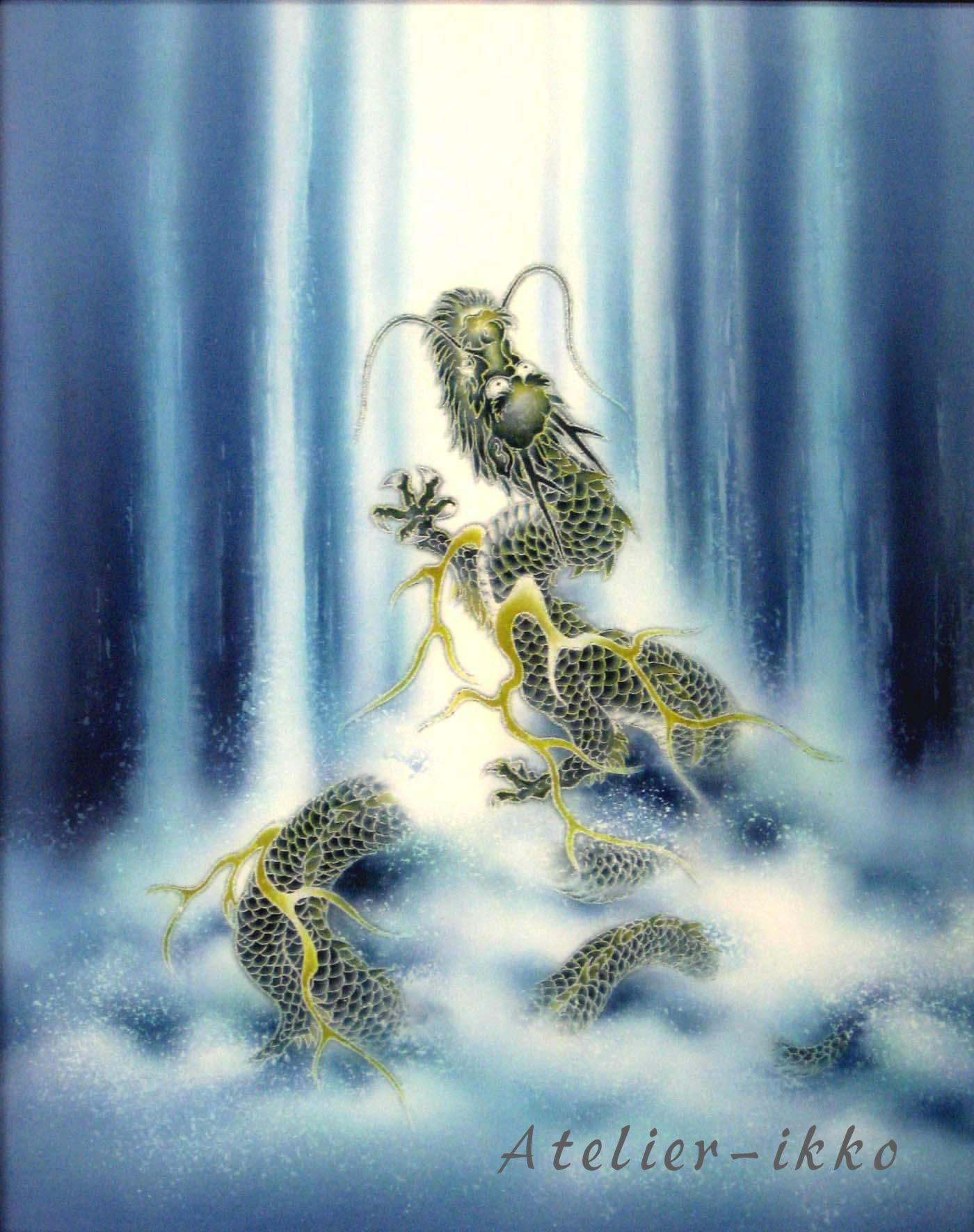 龍神開運絵画『真言密教の昇り龍』❀ 龍神開運絵画『真言密教の昇り龍