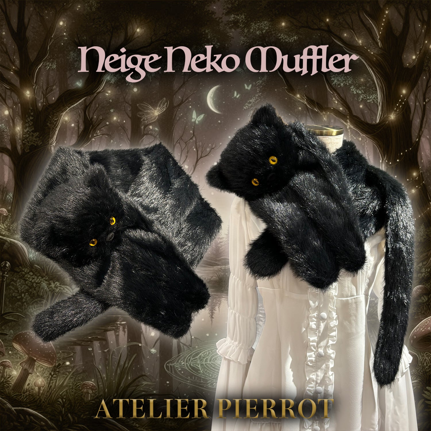 ATELIER PIERROT】 Neige Neko Muffler☆ウィンターセール30%OFF