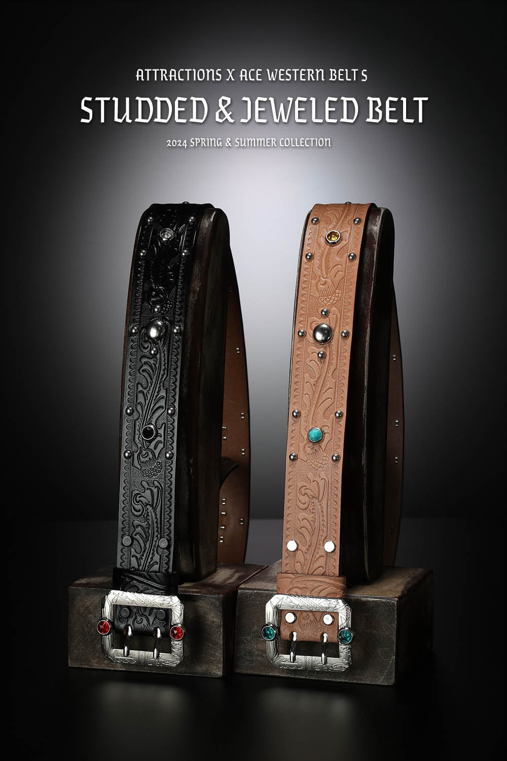 ATTRACTIONS × ACE WESTERN BELTS】-Special Collaboration Belts-