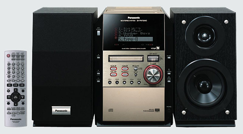 松下、CDからMDへ6倍速録音が可能な5CDチェンジャ搭載コンポ