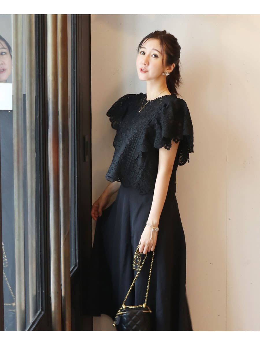 AVERY】チャーミー・スウィート総レース半袖ブラウス【AVERYCOLLECTION