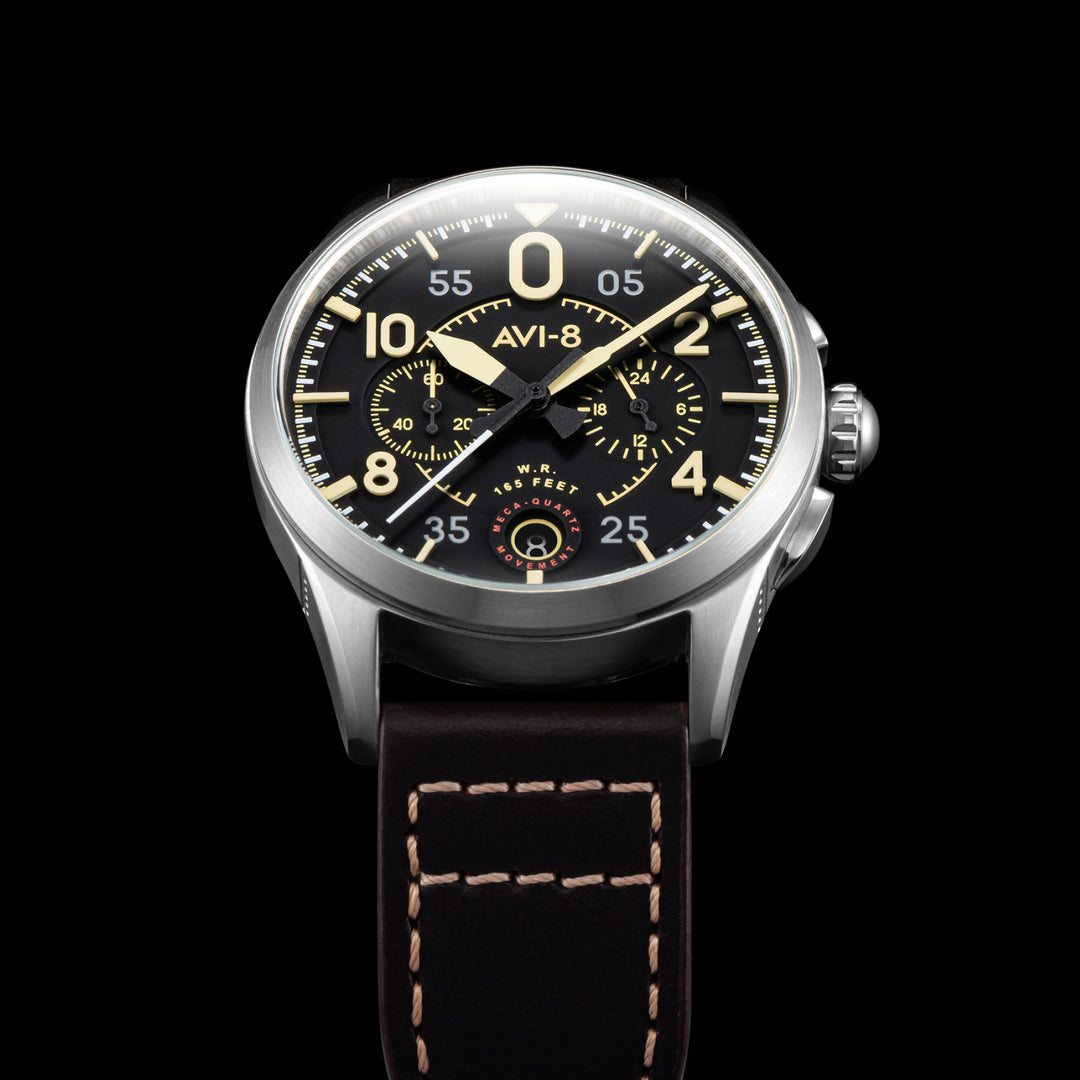 Midnight Oak | Spitfire Lock Chronograph – AVI-8 Timepieces