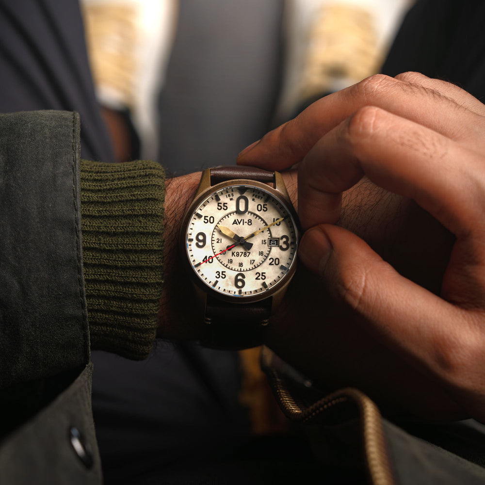 Oxidized Bronze | Spitfire Smith Automatic – AVI-8 Timepieces