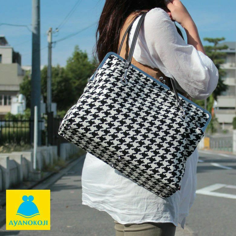 受注生産品】TAWARA型がま口ボストンバッグ【帆布・がまドット柄