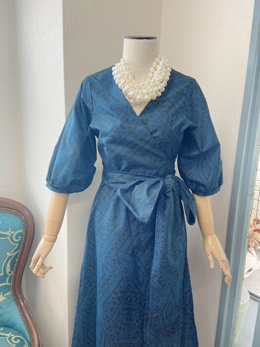 大島紬カシュクールワンピース | カシュクールワンピース | ギャラリー