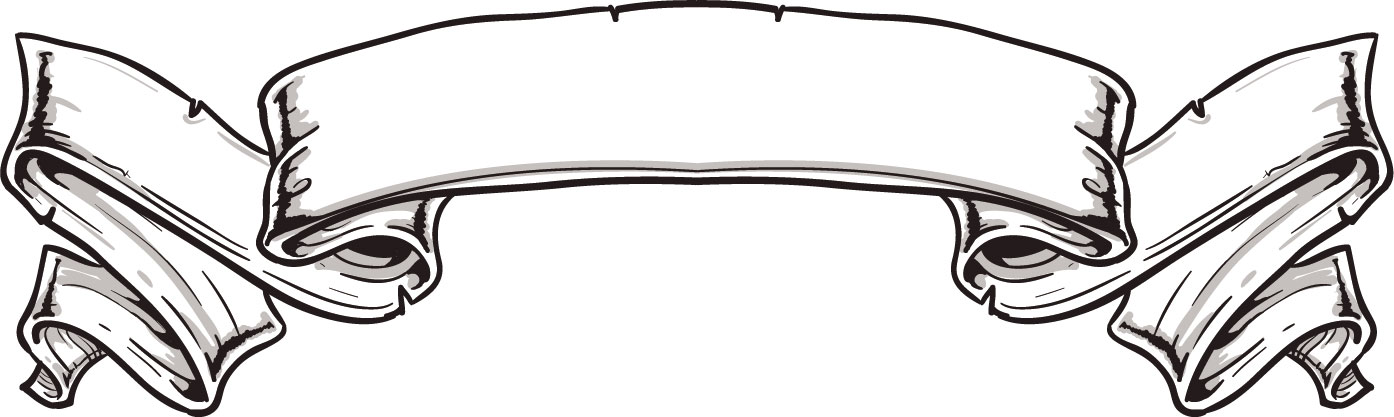 リボンのフレーム枠イラスト／無料素材No.205『ビンテージリボン2』