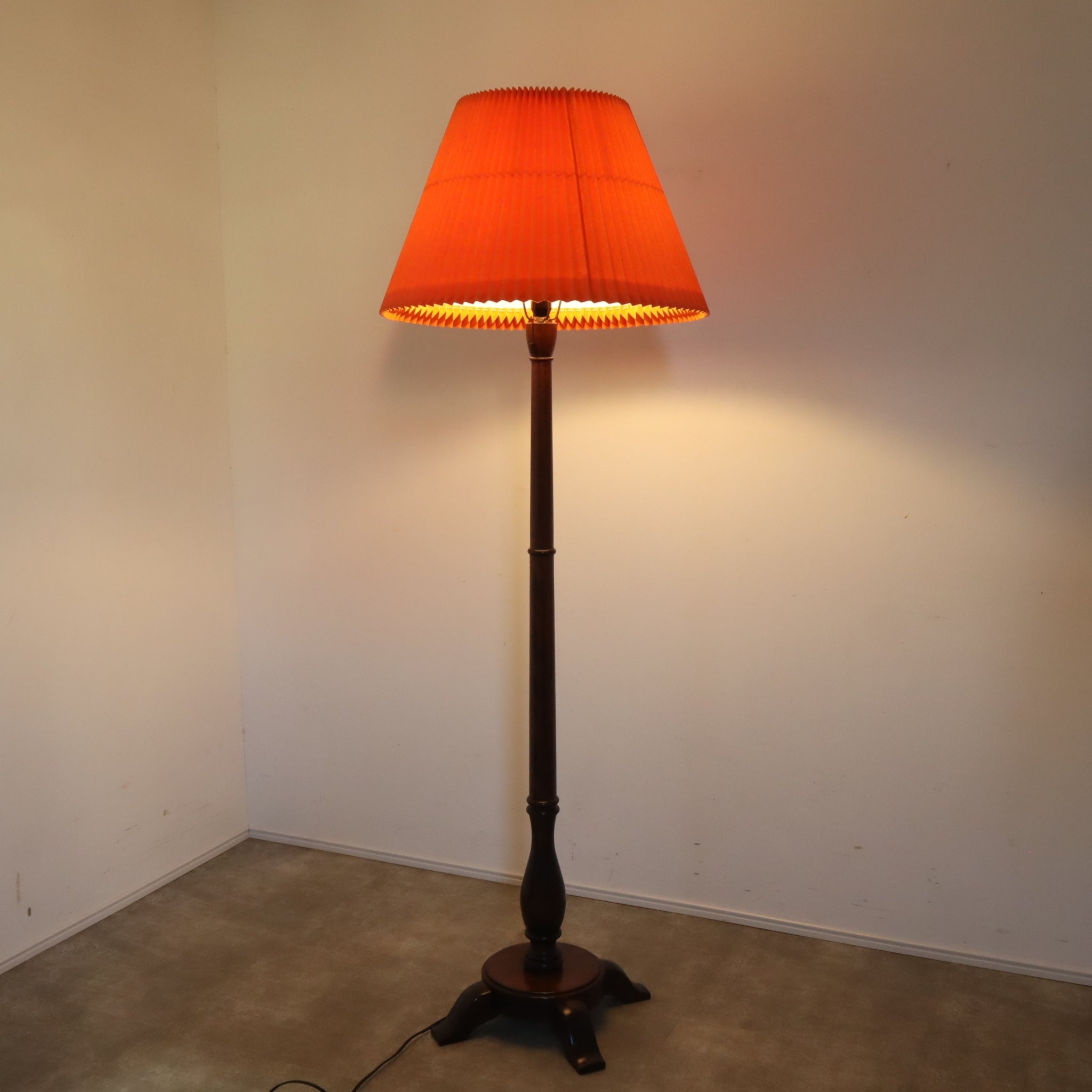 松本民芸家具 A型フロアスタンド（和紙シェード・オレンジ新品