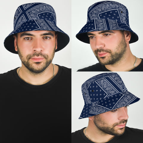 Navy Blue Bandana Bucket Hat | The Bandana Blanket Company