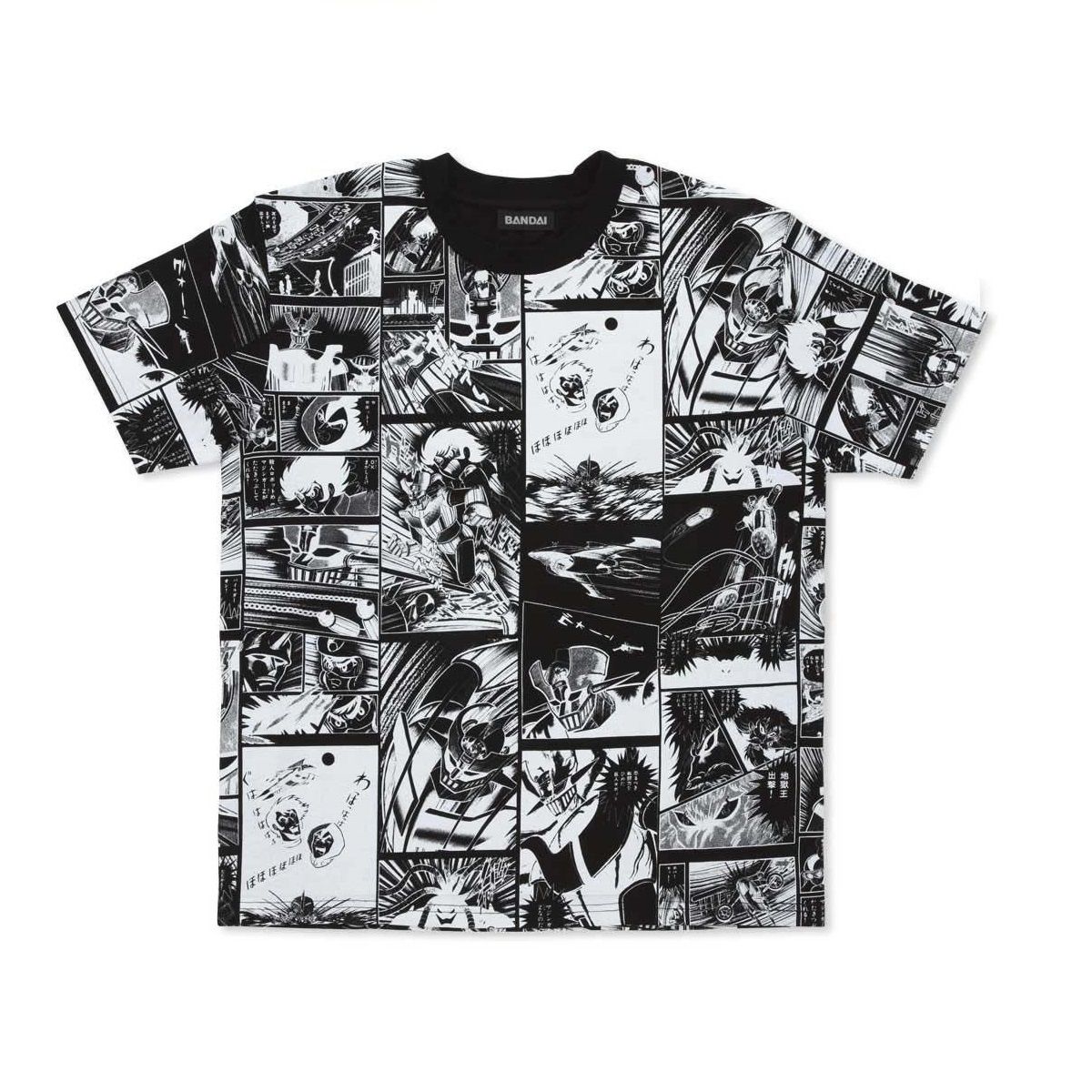 永井豪 画業50周年 漫画柄Tシャツ マジンガーZ（ブラック