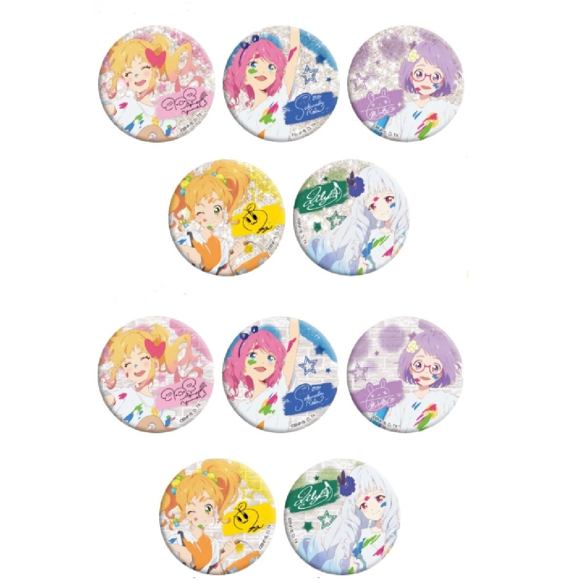 32】アイカツスターズ グリッターガラポン 桜庭ローラセット② 缶